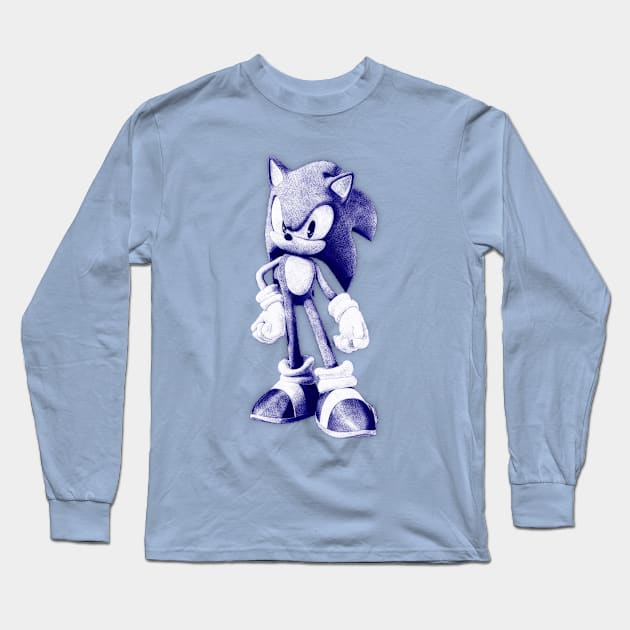 Sonic Pen Sketch Long Sleeve T-Shirt by masnono